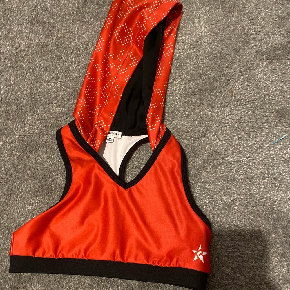 Rebel athletic crop hoodie sports bra YL